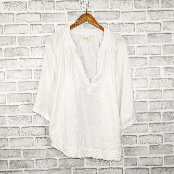 9SEED Double Gauze MARRAKESH Dashiki top White cotton size S - Picture 6 of 8